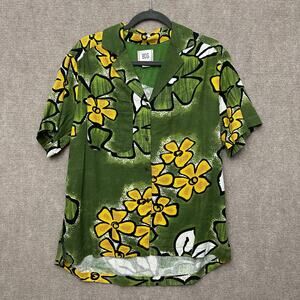 BDG Green & Yellow Floral Button-Down Shirt